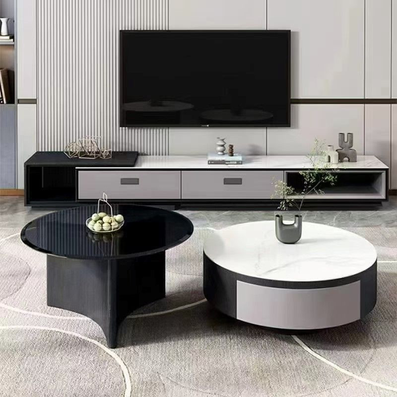 Retractable TV Cabinet + Combination Coffee Table Support Customization